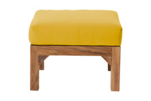 Huntington Teak Outdoor Ottoman. Sunbrella Cushion.