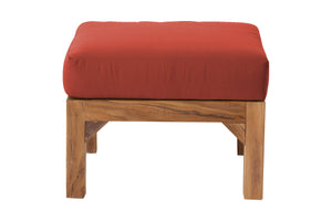 Monterey Teak Outdoor Ottoman. Sunbrella Cushion.