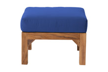 Monterey Teak Outdoor Ottoman. Sunbrella Cushion.