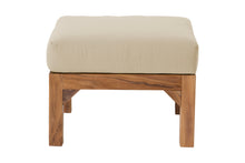 Monterey Teak Outdoor Ottoman. Sunbrella Cushion.