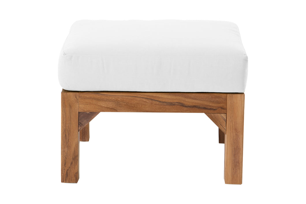 Monterey Teak Outdoor Ottoman. Sunbrella Cushion.