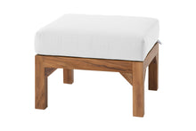 Monterey Teak Outdoor Ottoman. Sunbrella Cushion.