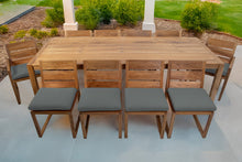11 pc Venice Teak Dining Set with 108" Rectangular Dining Table