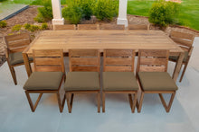 11 pc Venice Teak Dining Set with 108" Rectangular Dining Table