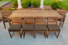 11 pc Venice Teak Dining Set with 108" Rectangular Dining Table
