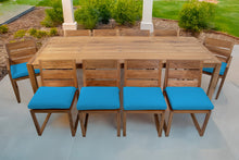 11 pc Venice Teak Dining Set with 108" Rectangular Dining Table