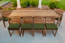 11 pc Venice Teak Dining Set with 108" Rectangular Dining Table