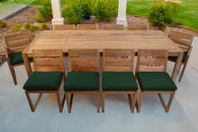 11 pc Venice Teak Dining Set with 108" Rectangular Dining Table