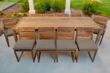 11 pc Venice Teak Dining Set with 108" Rectangular Dining Table