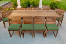 11 pc Venice Teak Dining Set with 108" Rectangular Dining Table