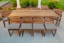 11 pc Venice Teak Dining Set with 108" Rectangular Dining Table