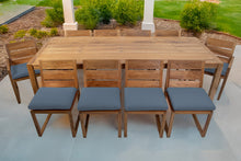 11 pc Venice Teak Dining Set with 108" Rectangular Dining Table