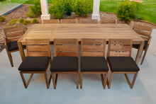 11 pc Venice Teak Dining Set with 108" Rectangular Dining Table