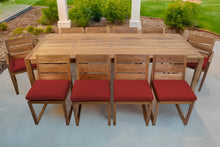 11 pc Venice Teak Dining Set with 108" Rectangular Dining Table