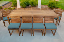 11 pc Venice Teak Dining Set with 108" Rectangular Dining Table