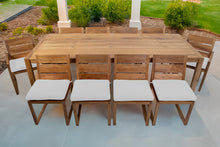 11 pc Venice Teak Dining Set with 108" Rectangular Dining Table