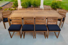 11 pc Venice Teak Dining Set with 108" Rectangular Dining Table