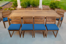 11 pc Venice Teak Dining Set with 108" Rectangular Dining Table