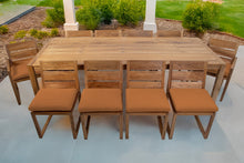 11 pc Venice Teak Dining Set with 108" Rectangular Dining Table