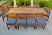 11 pc Venice Teak Dining Set with 108" Rectangular Dining Table