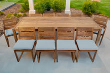 11 pc Venice Teak Dining Set with 108" Rectangular Dining Table