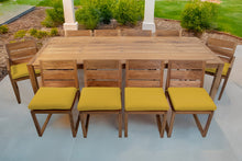 11 pc Venice Teak Dining Set with 108" Rectangular Dining Table