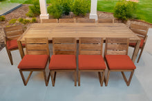 11 pc Venice Teak Dining Set with 108" Rectangular Dining Table