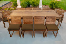 11 pc Venice Teak Dining Set with 108" Rectangular Dining Table