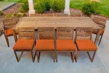 11 pc Venice Teak Dining Set with 108" Rectangular Dining Table