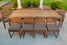 11 pc Venice Teak Dining Set with 108" Rectangular Dining Table
