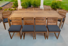 11 pc Venice Teak Dining Set with 108" Rectangular Dining Table