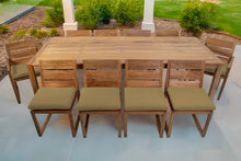 11 pc Venice Teak Dining Set with 108" Rectangular Dining Table