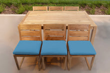 7 pc Venice Teak Armless Dining Set with 72" Rectangular Dining Table