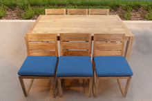 7 pc Venice Teak Armless Dining Set with 72" Rectangular Dining Table