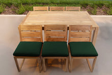 7 pc Venice Teak Armless Dining Set with 72" Rectangular Dining Table