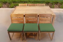 7 pc Venice Teak Armless Dining Set with 72" Rectangular Dining Table
