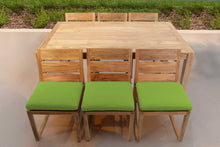 7 pc Venice Teak Armless Dining Set with 72" Rectangular Dining Table