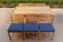 7 pc Venice Teak Armless Dining Set with 72" Rectangular Dining Table