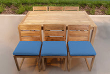 7 pc Venice Teak Armless Dining Set with 72" Rectangular Dining Table