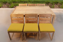 7 pc Venice Teak Armless Dining Set with 72" Rectangular Dining Table