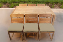 7 pc Venice Teak Armless Dining Set with 72" Rectangular Dining Table