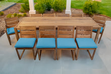 11 pc Venice Teak Dining Set with 108" Rectangular Dining Table