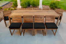 11 pc Venice Teak Dining Set with 108" Rectangular Dining Table