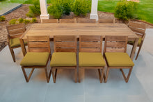 11 pc Venice Teak Dining Set with 108" Rectangular Dining Table