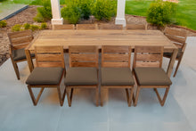 11 pc Venice Teak Dining Set with 108" Rectangular Dining Table