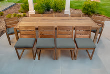 11 pc Venice Teak Dining Set with 108" Rectangular Dining Table