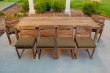 11 pc Venice Teak Dining Set with 108" Rectangular Dining Table