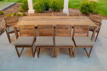 11 pc Venice Teak Dining Set with 108" Rectangular Dining Table