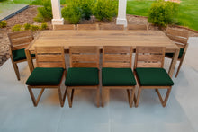 11 pc Venice Teak Dining Set with 108" Rectangular Dining Table