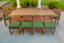 11 pc Venice Teak Dining Set with 108" Rectangular Dining Table